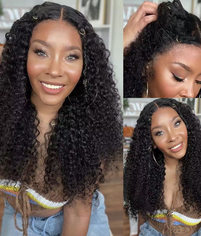 Flash Sale $120 Off Jerry Curly 13x4 HD Lace Frontal Wig Real Human Hair Pre Plucked Hairline