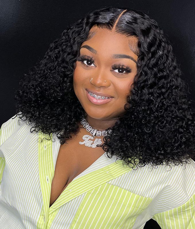 Wear And Go Glueless Bob Wig Jerry Curly Human Hair 6x4 Pre-cut HD Lace Wig With Bleached Knots