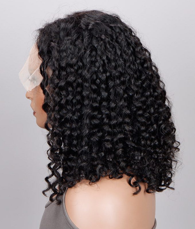 Wear And Go Glueless Bob Wig Jerry Curly Human Hair 6x4 Pre-cut HD Lace Wig With Bleached Knots