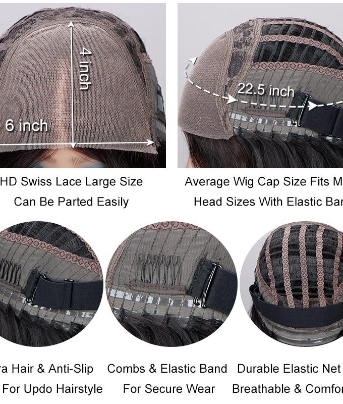 4c Edge Kinky Curly Hair Ready To Go Glueless Wig 6x4 Pre Cut Lace Wig 100% Human Hair