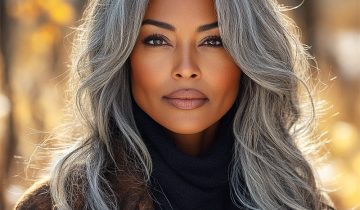 Silver Luxe Gray 13×4 HD Lace Full Frontal Wig Body Wave Human Hair Salt And Pepper Wig For Older Women