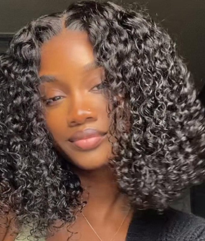 Boom Jerry Curly Human Hair Frontal Wig Pre Plucked 13x4.5 HD Lace Wigs For Women