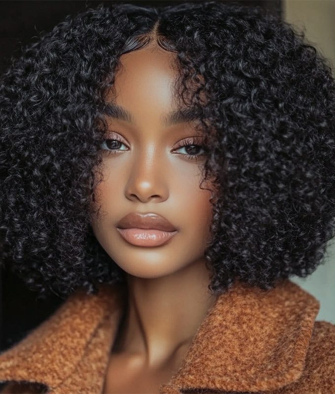 Boom Jerry Curly Human Hair Frontal Wig Pre Plucked 13x4.5 HD Lace Wigs For Women