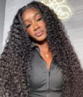 Long Jerry Curly 6x4 HD Pre-cut Lace Wigs Real Virgin Human Hair Mid Part Wear Go Glueless Wig