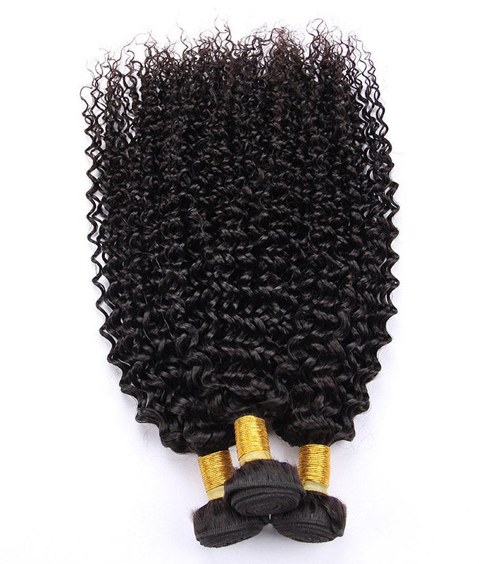 Top Grade Jerry Curly Hair 3 Bundles With 4x4 Lace Closure Brazilian Human Hair Weave