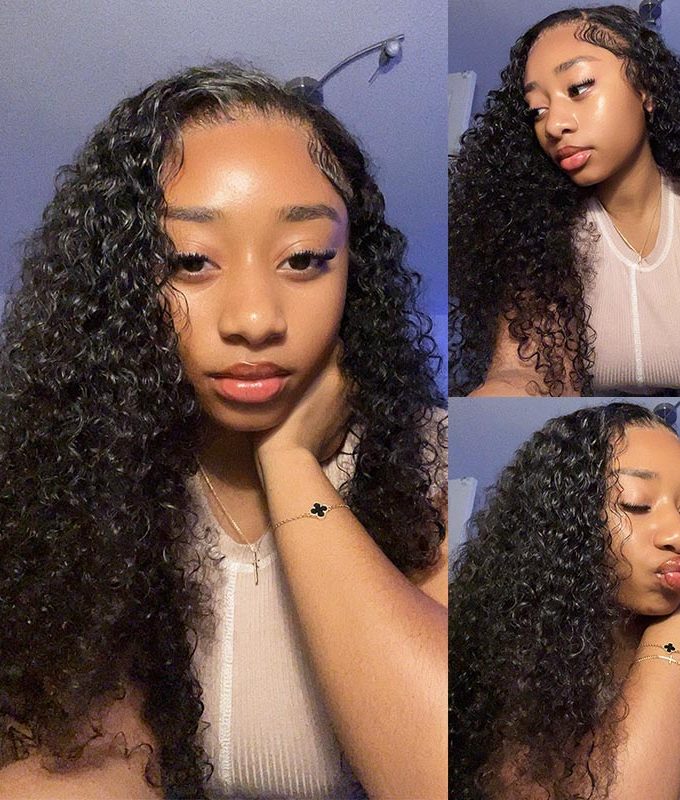 13x4.5 Full Frontal Wig Jerry Curly Hair HD Lace Human Hair Wigs Pre Plucked & Bleached