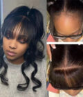Custom Swiss Lace Forehead Fringe Bangs Invisible Hairline With Baby Hair 6x1 Reusable Human Hair Lace Edges Hairpieces