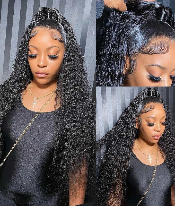 Flash Sale $120 Off Jerry Curly 13x4 HD Lace Frontal Wig Real Human Hair Pre Plucked Hairline