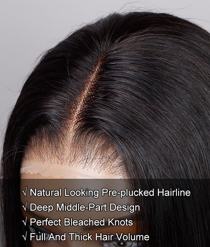 Purple Peekaboo Balayage Highlight Wig Long Body Wave Hair Glueless 6x4 Pre Cut Pre Bleached Lace Wig