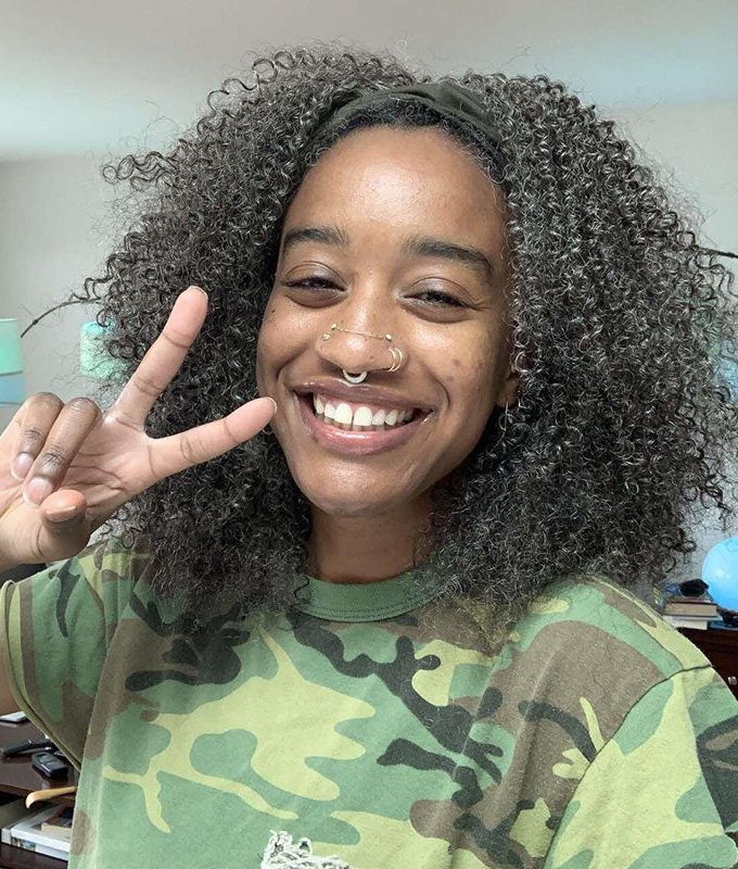 Medium Salt And Pepper Afro Curly Human Hair 3 In 1 Half Wig Ready To Go Wig For Older Women