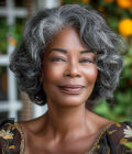Effortless Salt And Pepper Wig For Older Women Throw On And Go Glueless Human Hair Loose Curly Bob Wigs