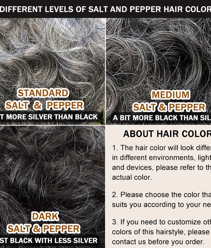 Seniors Short Edgy Pixie Haircuts Salt & Pepper Wig Natural Wave Human Hair Glueless Minimalist Lace Part Gray Wigs For Older Women-GPXW004C