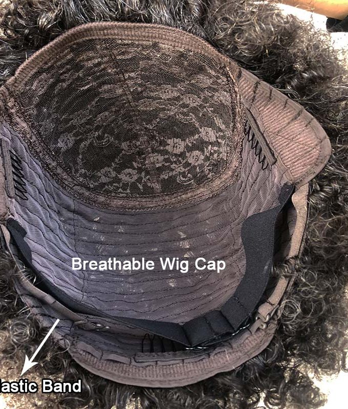 Beginner Friendly Wear To Go Wigs Salt And Pepper Short Afro 4C Kinky Curly Human Hair Glueless Wig For Older Women