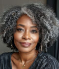 Salt & Pepper Kinky Curly 3 In 1 Half Wig Beginner Friendly Glueless 3/4 Wig 100% Human Hair