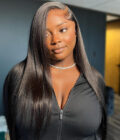 Long Silky Straight 6x4 HD Lace Closure Wigs Real Virgin Human Hair Mid Part Wear&Go Glueless Wig