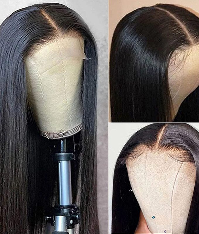 Silky Straight Human Hair 4x4 HD Lace Wig 180% Density Guleless And Wear To Go Wig For Women