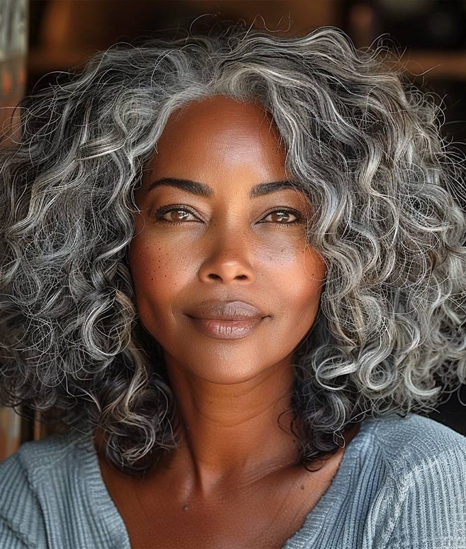 Seniors Silver Gray Wigs Wet N Wavy Human Hair Salt & Pepper Water Wave 5x5 HD Lace Bob Wigs For Women Over 60