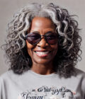 Seniors Silver Gray Curly Bob Water Wave Human Hair Salt & Pepper 5x5 HD Lace Wigs For Women