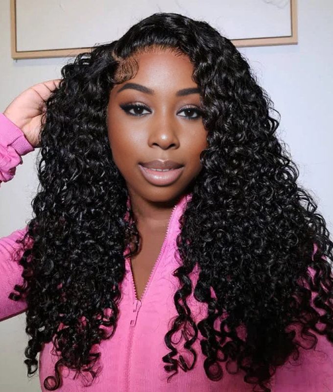Spiral Curly 13x4.5 HD Lace Frontal Wig Real Human Hair Pre Plucked Hairline