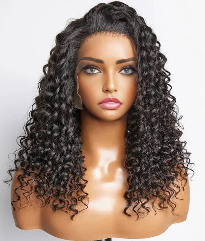 Spiral Curly 13x6 HD Lace Frontal Wig Real Human Hair Pre Plucked Hairline