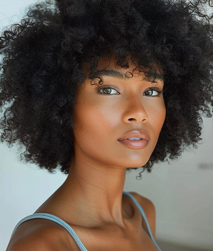 Boom Afro 4C Curly Wigs Real Human Hair Non-Lace Glueless Wear and Go Wigs