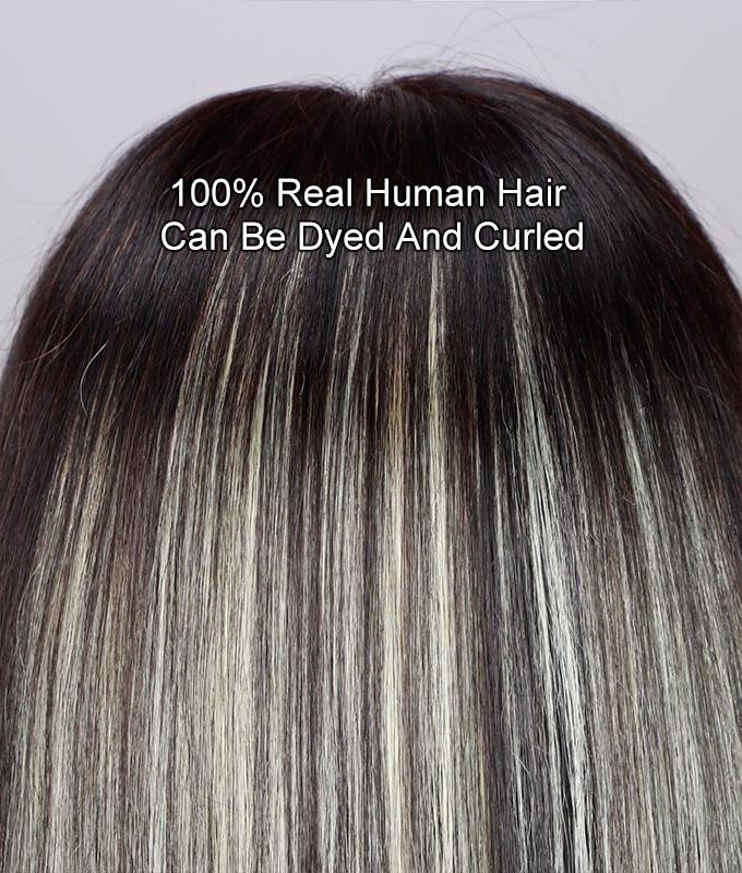 Blonde Peekaboo Highlight Bob Wig Straight Human Hair 6x4 Pre Cut Glueless HD Lace Wig