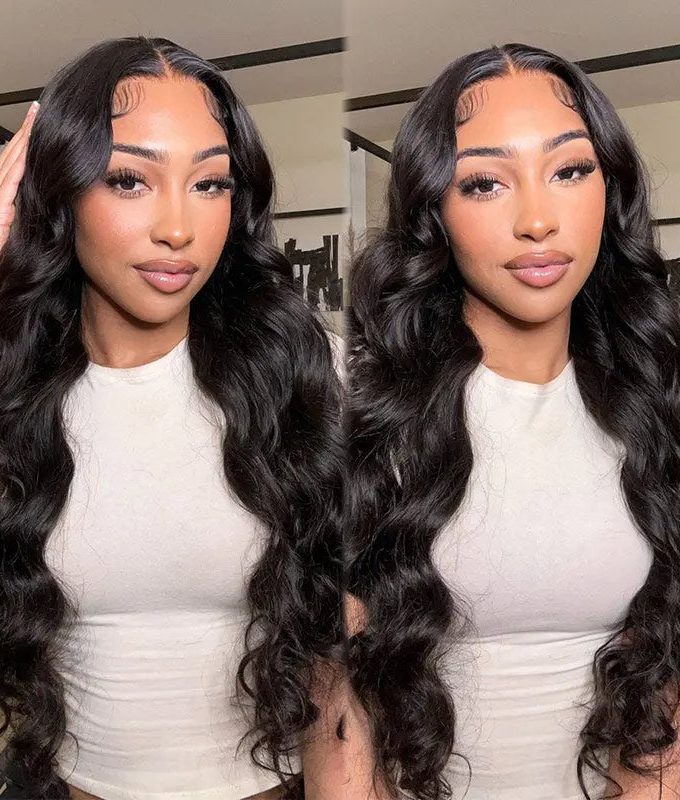 Body Wave 4x4 Lace Closure Wigs Half Price For Real Human Hair Glueless Wigs