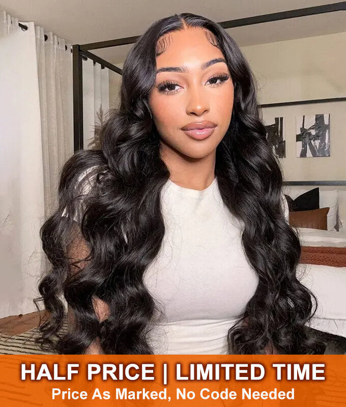 Body Wave 4x4 Lace Closure Wigs Half Price For Real Human Hair Glueless Wigs