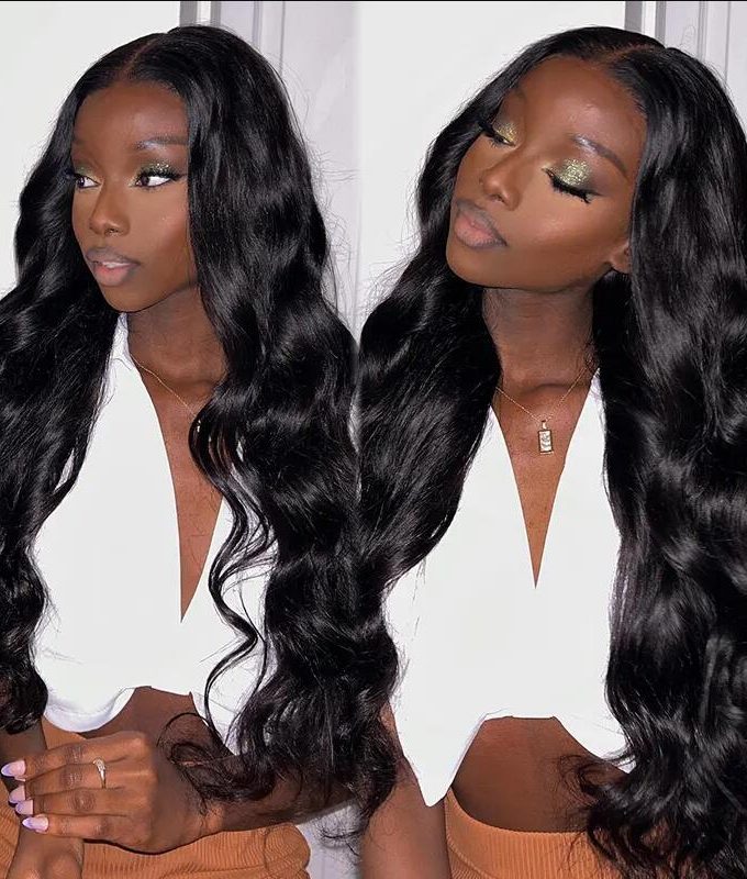 Body Wave 4x4 Lace Closure Wigs Half Price For Real Human Hair Glueless Wigs