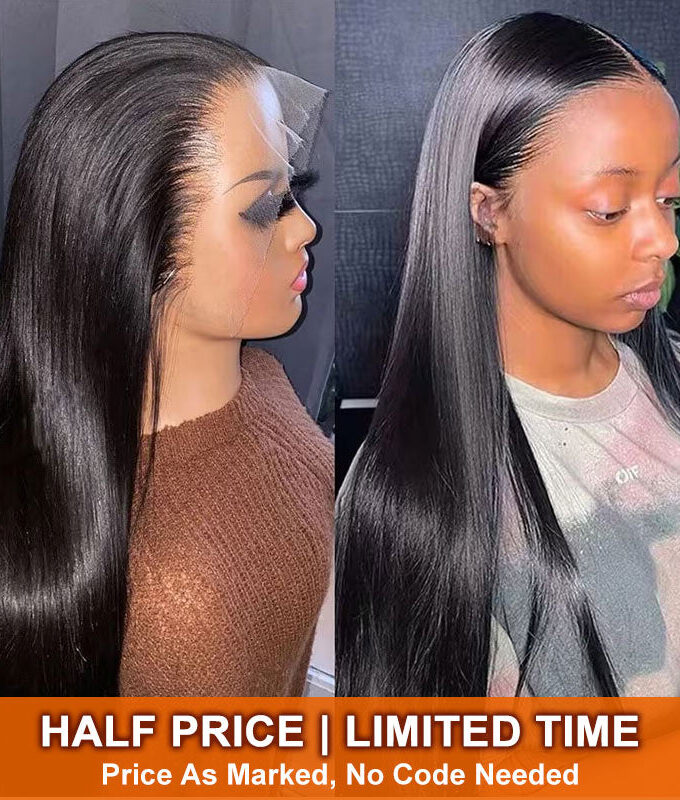 Natural Straight 13x4 Lace Front Wigs Half Price For Real Human Hair Wigs