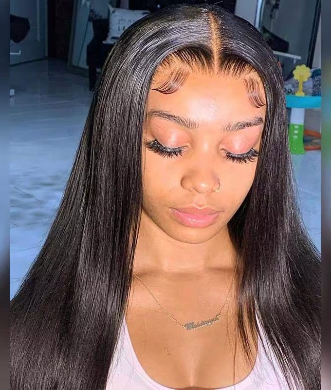 Silky Straight 4x4 Lace Wigs Half Price For Real Human Hair Glueless Wigs