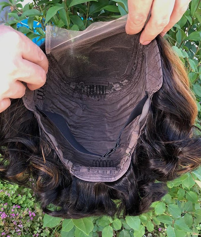 P1B/30 Balayage Highlight Loose Wave Human Hair 5x5 HD Lace Wigs With Medium Brown Highlights Stunning Style