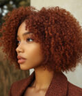 Stylish Copper Color Human Hair Kinky Curly Bob 5x5 HD Lace Glueless Wigs For Women