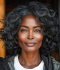 Versatile Salt & Pepper Big Curly Bob | Wear Go Glueless Human Hair Wig for Older Women-#DGW001C