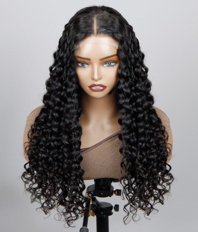 Long Water Wave Wig HD Lace Wigs Real Virgin Human Hair Glueless Water Wave Wigs
