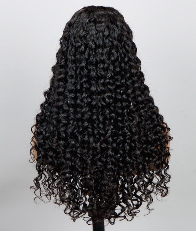 Long Water Wave 6x4 HD Lace Frontal Wigs Real Virgin Human Hair Wear Go Glueless Wig