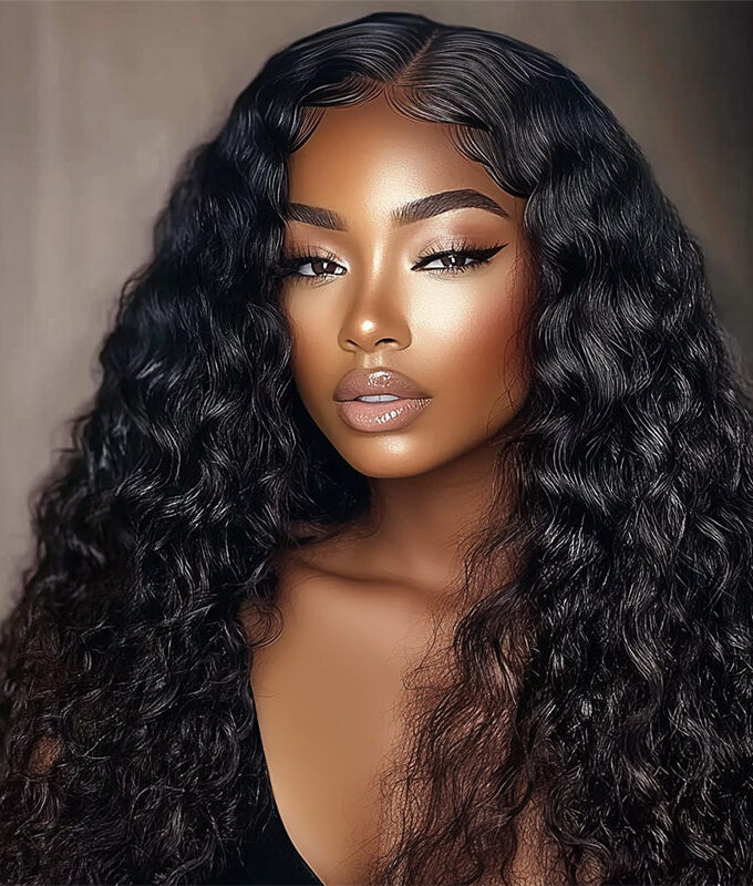 Long Water Wave 6x4 HD Lace Frontal Wigs Real Virgin Human Hair Wear Go Glueless Wig