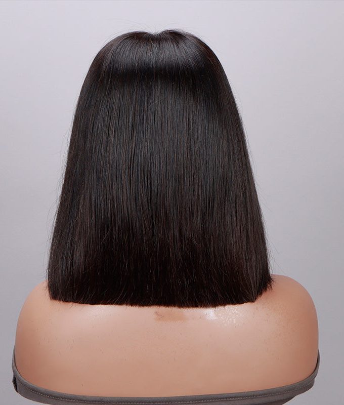 Face-Framing Strawberry Blonde Highlights Straight Bob Wig Middle Part 5x5 HD Lace Wigs