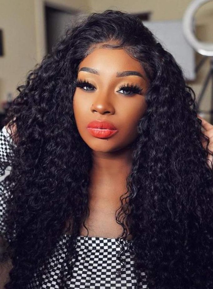 13x4.5 HD Lace Full Frontal Wig Jerry Curly Human Hair Mid Part Glueless Lace Wigs For Women