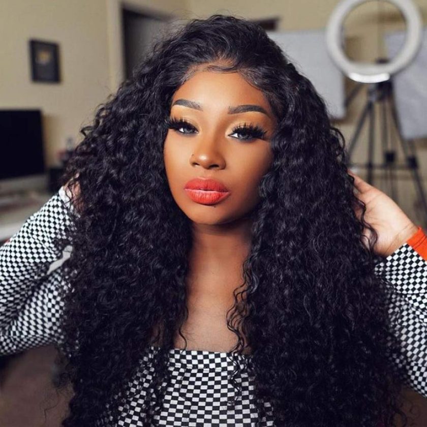 13x4.5 HD Lace Full Frontal Wig Jerry Curly Human Hair Mid Part Glueless Lace Wigs For Women - Image 2