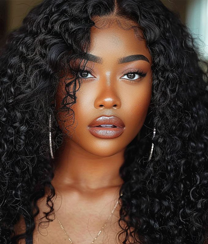 13x4.5 Full Frontal Wig Jerry Curly Hair HD Lace Human Hair Wigs Pre Plucked & Bleached