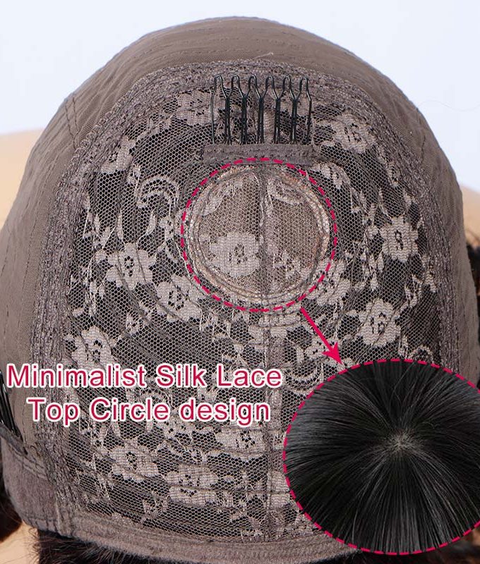 Vintage Style Short Loose Wave Bob Real Human Hair Weargo Silk Top Lace Wigs With Bangs For Women