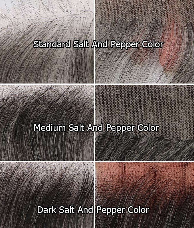 Custom Salt & Pepper Swiss Lace Forehead Fringe Bangs Invisible Hairline With Baby Hair 6x1 Lace Edges Human Hairpieces