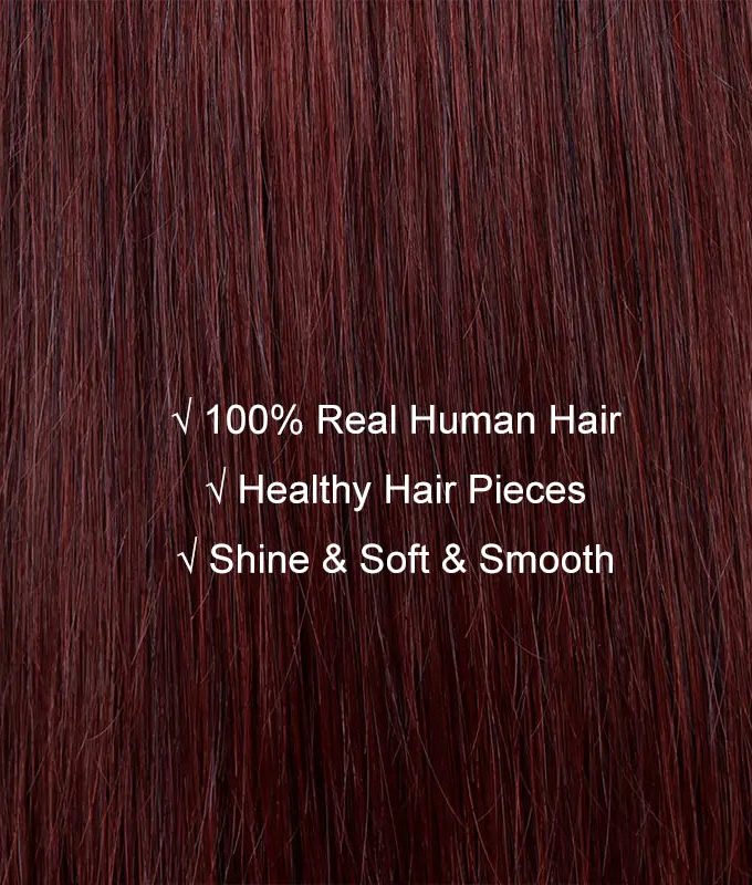 Reddish Brown Ultra Silky Straight 5x5 HD Lace Closure Human Hair Wigs Mid Part Long Wig