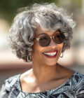 Flash Sale| Salt And Pepper Gray Wigs For Seniors Loose Curly Human Hair Wear To Go Glueless Bob Wigs For Older Women
