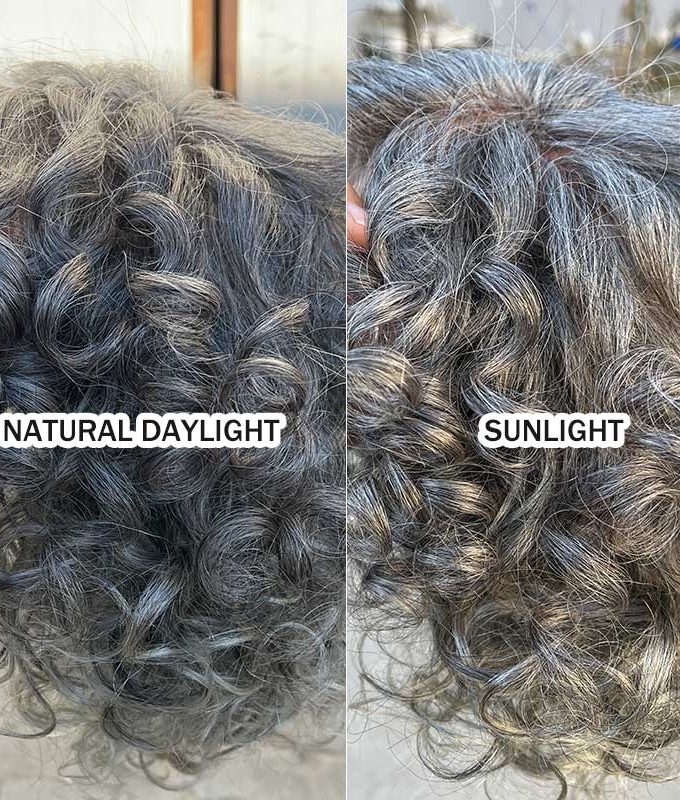 Salt N Pepper Seniors Wig Big Bouncy Curly Bob Silver Grey Human Hair 4x4 HD Lace Wigs For Older Women