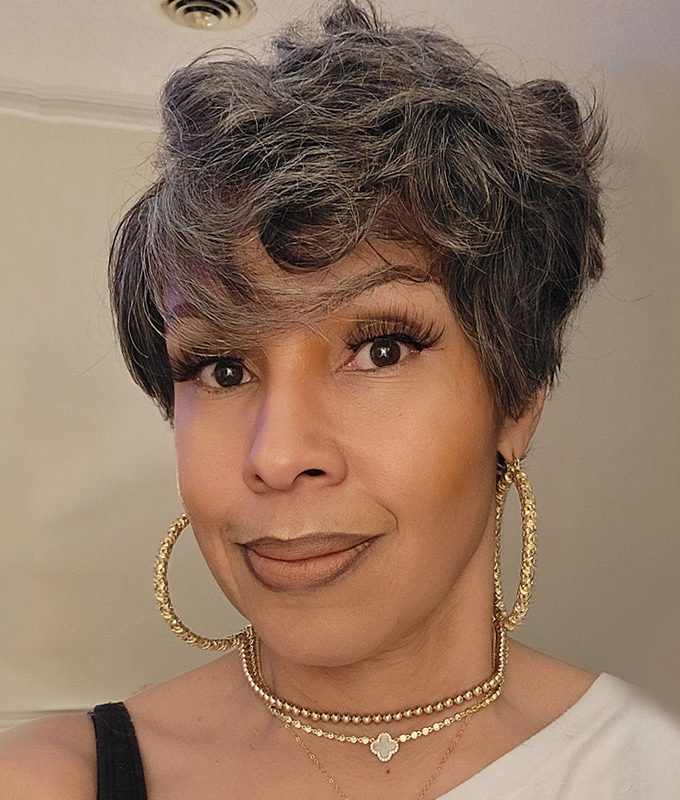 Short Tapered Pixie Haircut Wig Medium Salt And Pepper Natural Wave Human Hair Glueless Wigs For Older Women