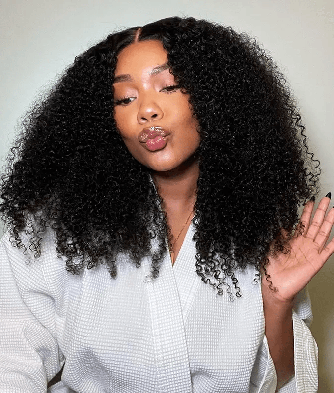 13x4 Pre-Max Pre-Cut Transparent/HD Lace Front Afro Curly Pre-Everything Wig
