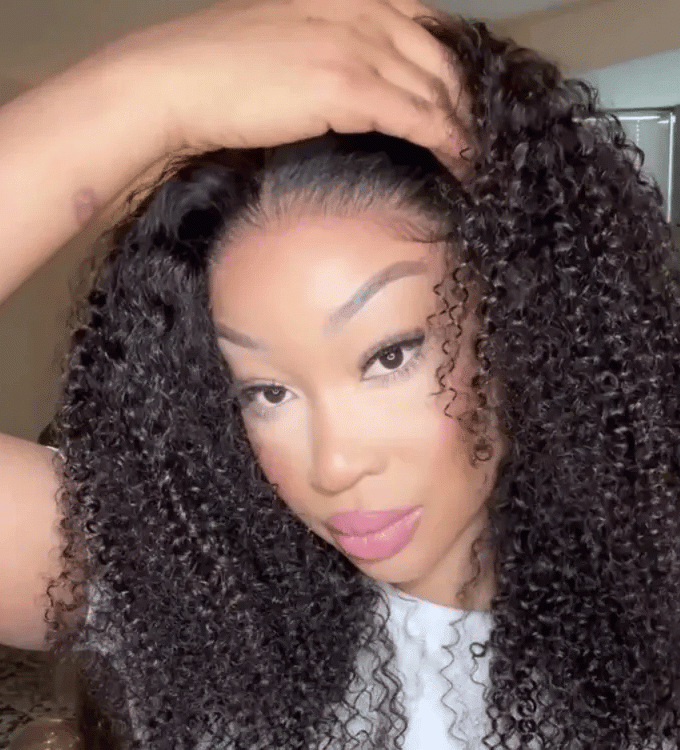 13x4 Pre-Max Pre-Cut Transparent/HD Lace Front Kinky Curly Pre-Everything Wig
