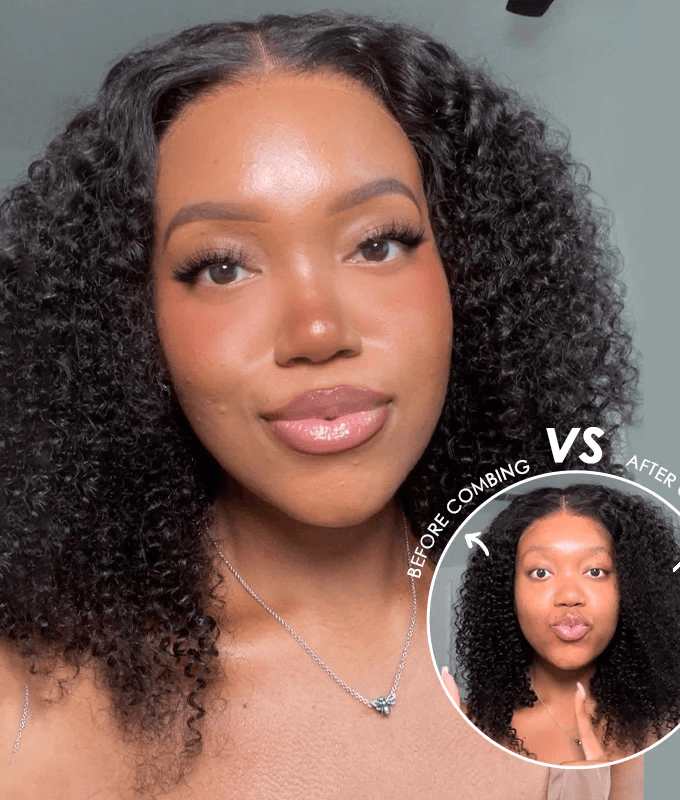 13x4 Pre-Max Pre-Cut Transparent/HD Lace Front Kinky Curly Pre-Everything Wig